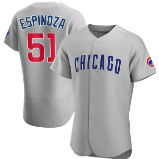 Men's Authentic Gray Anderson Espinoza Chicago Cubs Road Jersey