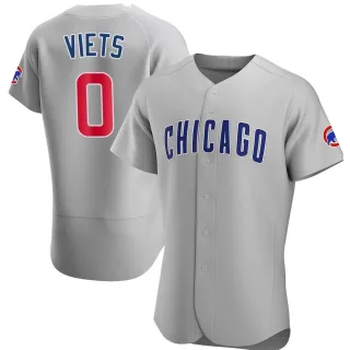 Men's Authentic Gray Hunter Viets Chicago Cubs Road Jersey