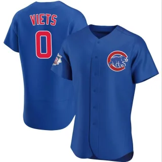 Men's Authentic Royal Hunter Viets Chicago Cubs Alternate Jersey