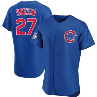 Men's Authentic Royal Seiya Suzuki Chicago Cubs Alternate Jersey