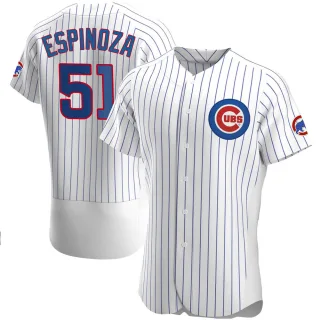 Men's Authentic White Anderson Espinoza Chicago Cubs Home Jersey