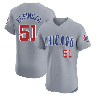 Men's Elite Gray Anderson Espinoza Chicago Cubs Road Jersey