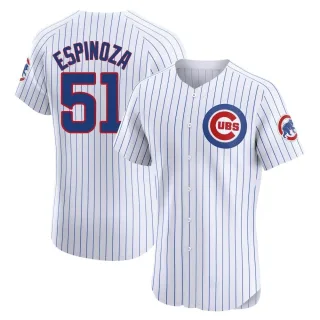 Men's Elite White Anderson Espinoza Chicago Cubs Home Jersey