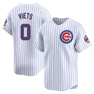 Men's Limited White Hunter Viets Chicago Cubs Home Jersey