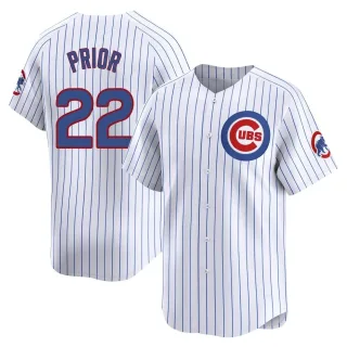 Men's Limited White Mark Prior Chicago Cubs Home Jersey