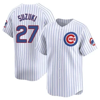 Men's Limited White Seiya Suzuki Chicago Cubs Home Jersey