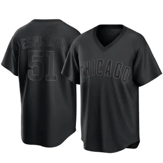 Men's Replica Black Anderson Espinoza Chicago Cubs Pitch Fashion Jersey