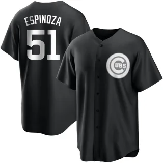 Men's Replica Black/White Anderson Espinoza Chicago Cubs Jersey