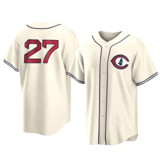 Men's Replica Cream Seiya Suzuki Chicago Cubs 2022 Field Of Dreams Jersey