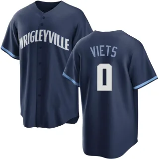 Men's Replica Navy Hunter Viets Chicago Cubs 2021 City Connect Jersey