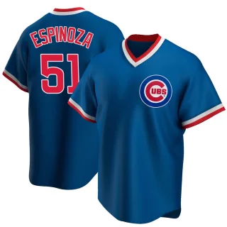 Men's Replica Royal Anderson Espinoza Chicago Cubs Road Cooperstown Collection Jersey