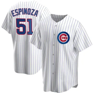 Men's Replica White Anderson Espinoza Chicago Cubs Home Jersey