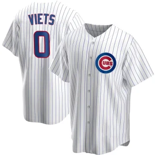 Men's Replica White Hunter Viets Chicago Cubs Home Jersey