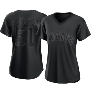 Women's Authentic Black Anderson Espinoza Chicago Cubs Pitch Fashion Jersey