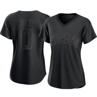 Women's Authentic Black Hunter Viets Chicago Cubs Pitch Fashion Jersey