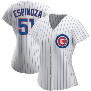 Women's Authentic White Anderson Espinoza Chicago Cubs Home Jersey