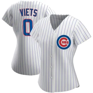 Women's Authentic White Hunter Viets Chicago Cubs Home Jersey