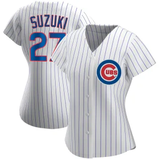 Women's Authentic White Seiya Suzuki Chicago Cubs Home Jersey