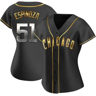 Women's Replica Black Golden Anderson Espinoza Chicago Cubs Alternate Jersey